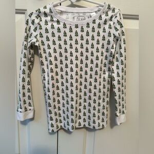 Lila and Hayes Kids White Tree Print Long Sleeve Pajama Top